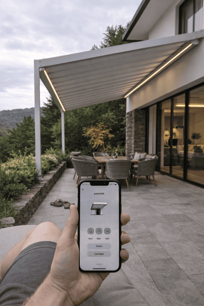 Pergo retractabil PVC pentru terasă, protecție și confort în aer liber. Soluție modernă pentru acope.