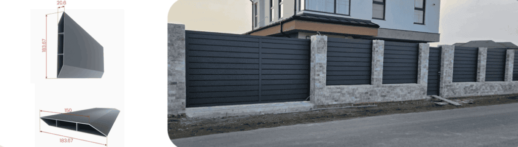 Porți și garduri din aluminiu, durabile și moderne, pentru securitate și estetică.